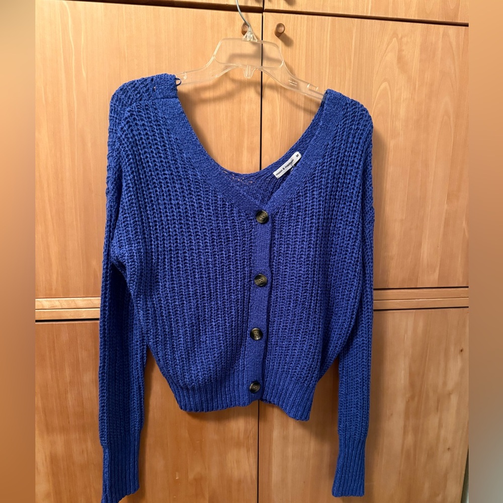 moon & madison Blue Button-Up Cardigan
